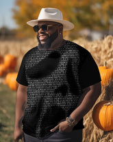 Men's Big and Tall Halloween Call Me Crewneck Short Sleeve T-Shirt